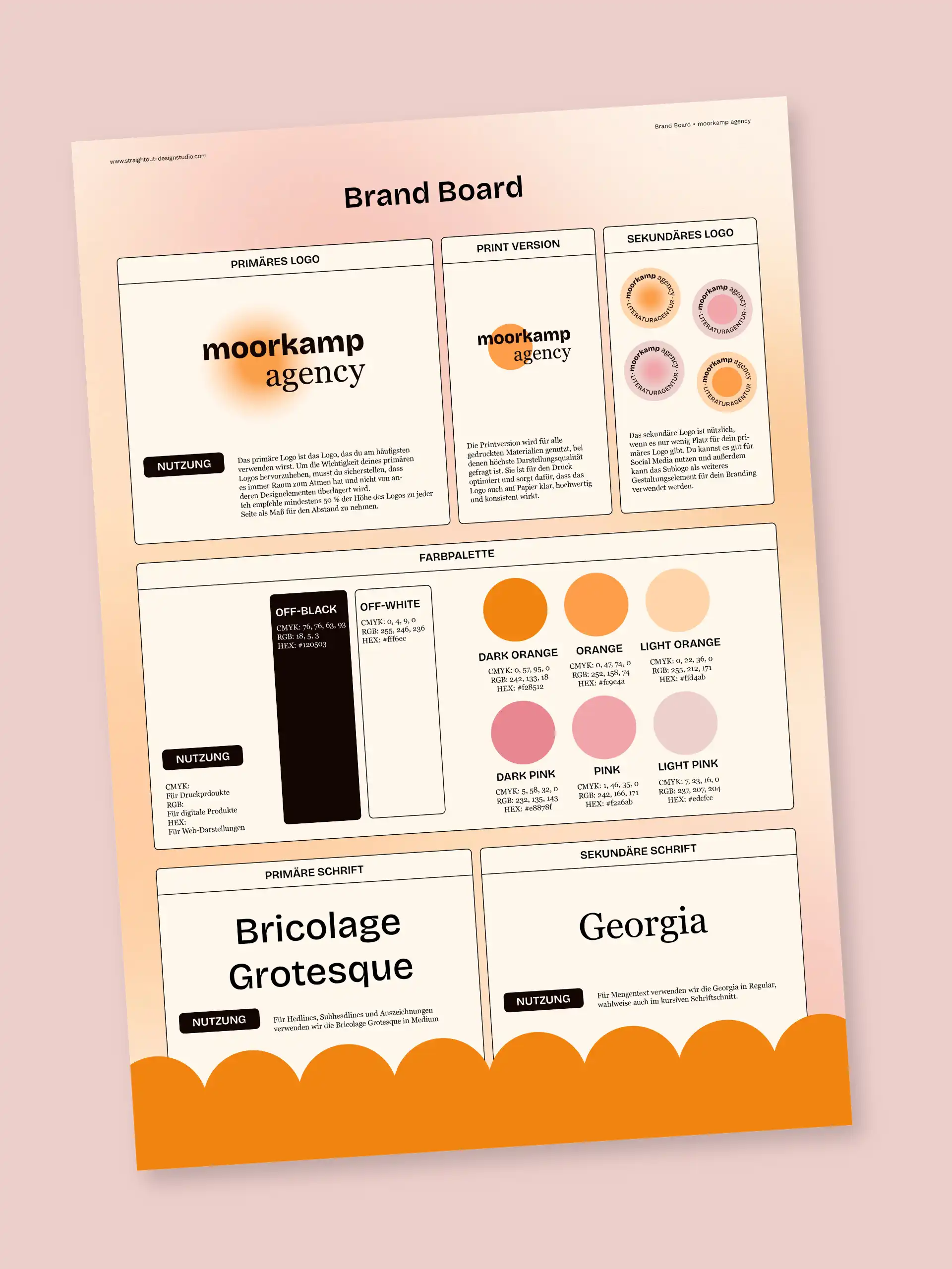 Strategisches Branding-Konzept für Literaturagentin Gerlinde Moorkamp – Logo, Farbwelt, Typografie und Markenästhetik im Überblick.